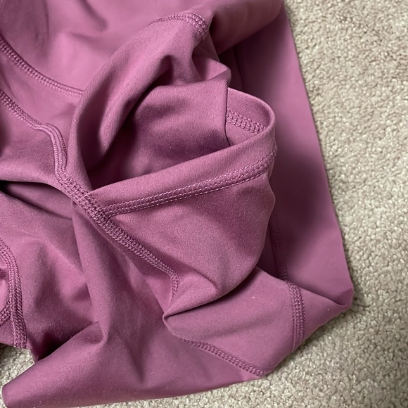 Yogalicious Lux High Rise Leggings with Pockets in Pink - Ankle 7/8 Length - Picture 4 of 6